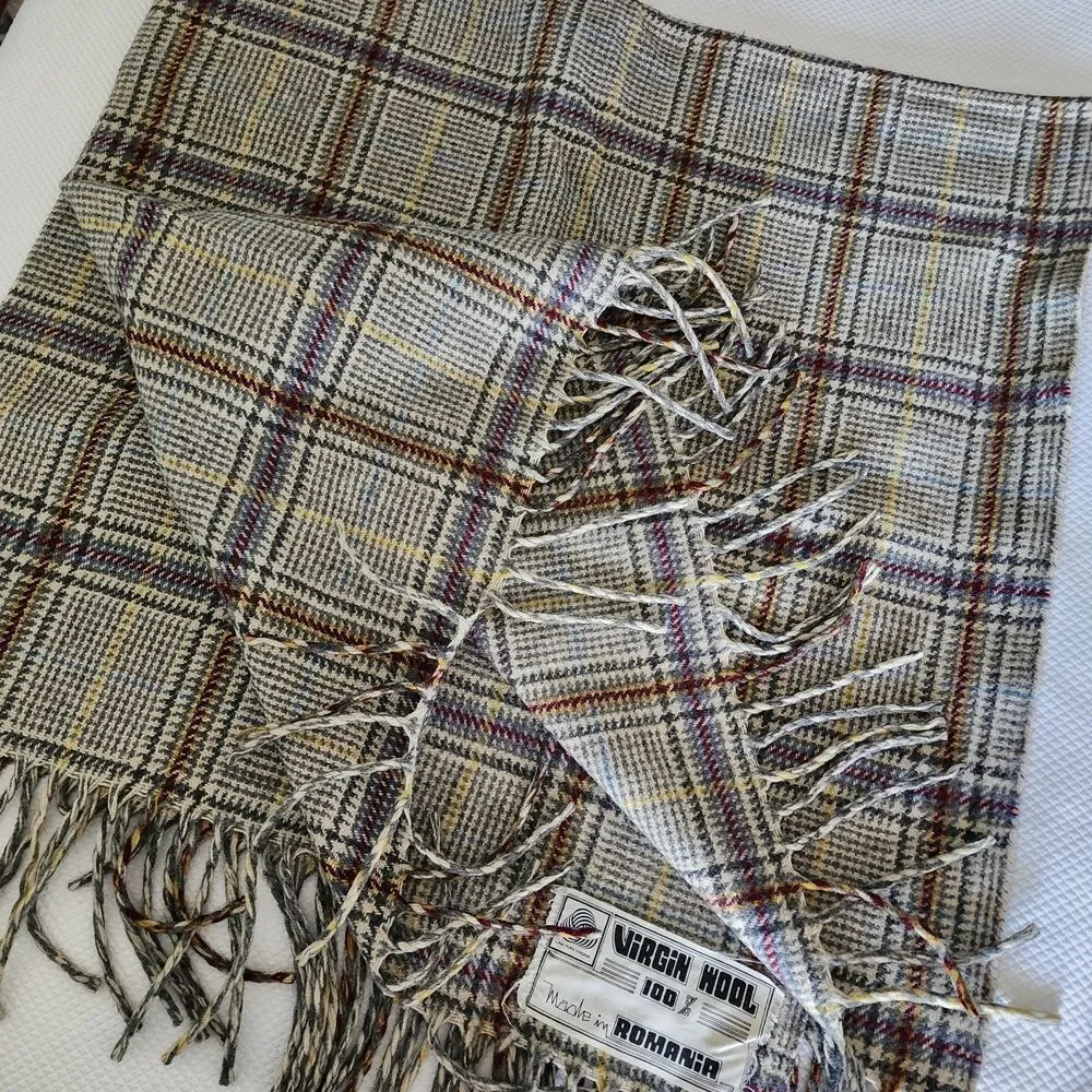 Plaid Throw Blanket - Gray, Red, Yellow